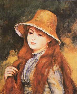 Pierre Renoir Girl and Golden Hat Sweden oil painting art